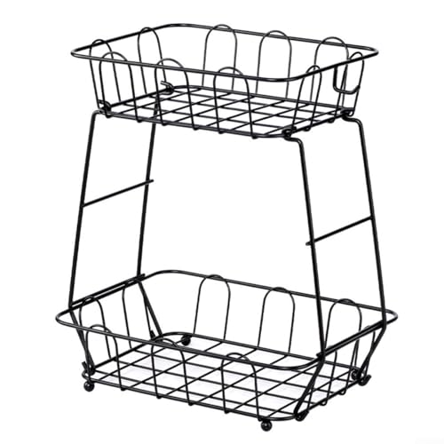 Platzsparender 2-stöckiger Obst-Organizer, funktionaler Metallkorb für die Küche Platzsparender 2-stöckiger Obst-Organizer, funktionaler Metallkorb für die Küche von Jonikuper