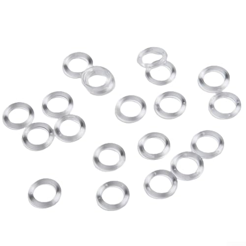 Raffrollo-Ringe, transparent, 14 mm, Zubehör für vertikale Jalousien, Multipack (50 Stück) von Jonikuper