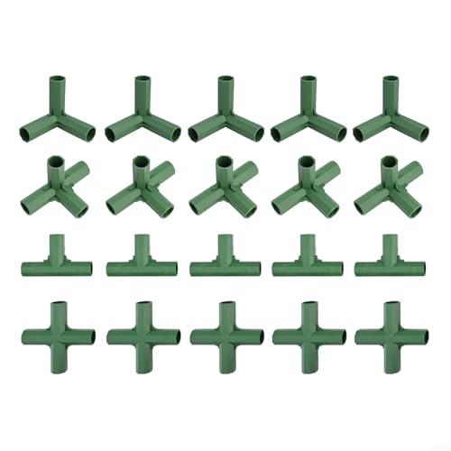 Rahmenverbinder für Gewächshäuser, 20-teiliges Set für 16 mm Rohre, perfekt für Heimwerker- und Bauarbeiten Rahmenverbinder für Gewächshäuser, 20-teiliges Set für 16 mm Rohre, perfekt für Heimwerker- und Bauarbeiten von Jonikuper