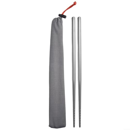 Reisebereites, ultraleichtes und tragbares, rutschfestes Essstäbchen-Paar mit praktischer Tragetasche (230 mm) von Jonikuper