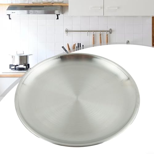 Runde Edelstahl-Teller zum Essen, ideal für Mittagessen, Abendessen und Frühstück (17 cm) von Jonikuper