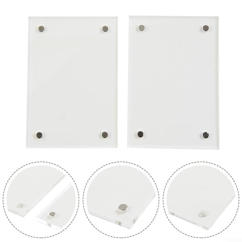 Transparenter Acryl-Präsentationsständer für Fotos, stabiles Design mit magnetischen Ecken für sichere und einfache Verwendung (6 x 9 cm) von Jonikuper