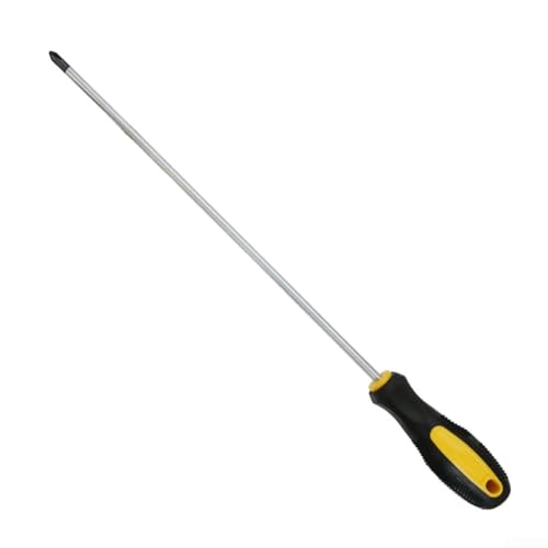 Verlängerter Schraubendreher mit Gummigriff, 30,5 cm, mit Magnet für einfache Befestigung in engen Räumen (Kreuzschraubendreher) von Jonikuper