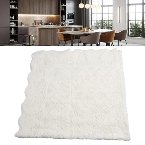 Vintage Rose Floral Lace Tischdecke für Brautpartys, Babypartys und den täglichen Gebrauch (120 x 120 cm) von Jonikuper