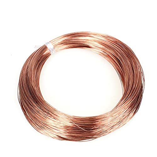 Jonoisax 99,9% bloßer Kupfer-Handwerk-Draht, reines Kupfer-festes nacktes Draht Perlen Schmuck Machen von Handwerk Draht DIY,D*0.4MM von Jonoisax