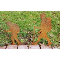Das Wandern Ist Des Müllers Lust... Auch Für Diese Gartenstecker Aus Edelrost, Die Gerne Auf Entdeckungstour Gehen Wollen von JonoliShop