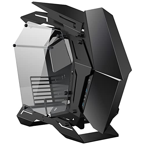 Jonsbo MOD3 E-ATX Computergehäuse, PC Hülle, eatx Gehäuse, Tempered Glass Gaming PC Case, Full Tower PC Gehäuse für Wasserkühlung, Dezentes Design Computer Gehäuse, PC Gehäuse Schwarz von Jonsbo