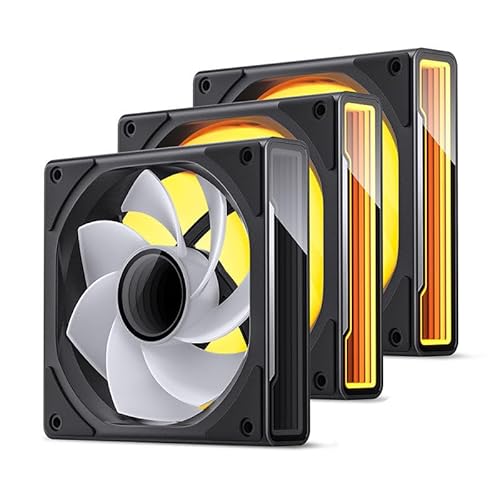 Jonsbo ZK-120BR 120mm ARGB Reverse Blade PWM Lüfter, 3er-Pack, Schwarz – stark & leise, RGB Intake Jonsbo ZK-120BR 120mm ARGB Reverse Blade PWM Lüfter, 3er-Pack, Schwarz – stark & leise, RGB Intake von Jonsbo
