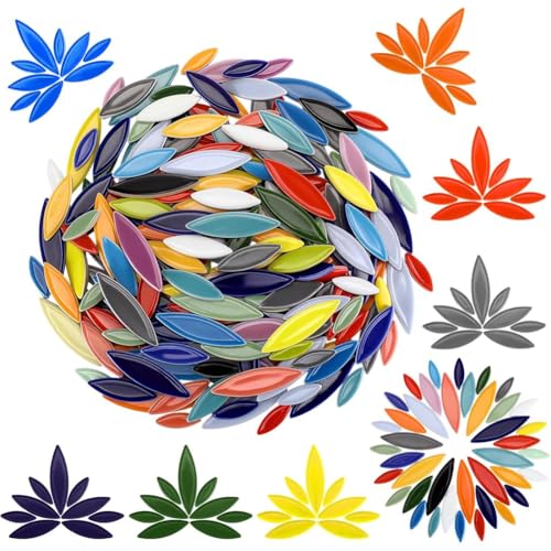 Jooehyer 1000 G Blütenblatt-Mosaikfliesen zum Basteln, Keramik-Mosaik-Blumenfliesen, Große Mengen Blumenblätter für Heimdekoration, Kunsthandwerk, DIY Jooehyer 1000 G Blütenblatt-Mosaikfliesen zum Basteln, Keramik-Mosaik-Blumenfliesen, Große Mengen Blumenblätter für Heimdekoration, Kunsthandwerk, DIY von Jooehyer