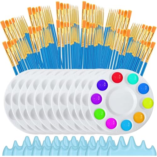 Jooehyer 12 Malereipalette 6,3 und 12 Stifthalter in Kombination mit 120 Lackbürsten in 144 Stcs Set -Speicher von Jooehyer