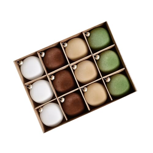 Jooehyer 12 Stück Weihnachtsschmuck Aus Samt, Beflockter Kunststoff, Bruchsicher, Weihnachtskugel, Weihnachtsfeier, Hängedekoration D Jooehyer 12 Stück Weihnachtsschmuck Aus Samt, Beflockter Kunststoff, Bruchsicher, Weihnachtskugel, Weihnachtsfeier, Hängedekoration D von Jooehyer