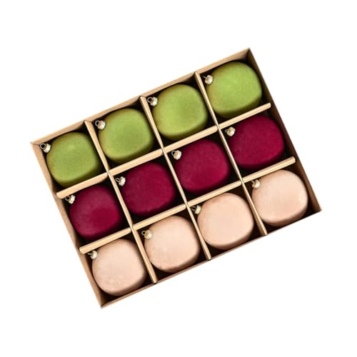 Jooehyer 12 Stück Weihnachtsschmuck Aus Samt, Beflockter Kunststoff, Bruchsicher, Weihnachtskugel, Weihnachtsfeier, Hängedekoration E Jooehyer 12 Stück Weihnachtsschmuck Aus Samt, Beflockter Kunststoff, Bruchsicher, Weihnachtskugel, Weihnachtsfeier, Hängedekoration E von Jooehyer