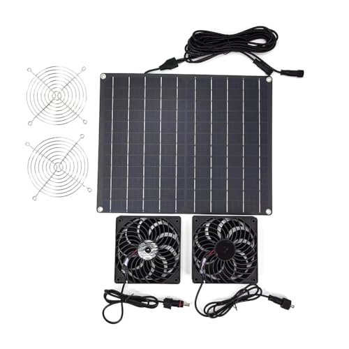Jooehyer 15W Solar Abgas -L¨¹fter 12 V mit L¨¹fter -Ventilator -Luftabzug f¨¹r H¨¹hnerhaus mit Solarpanel von Jooehyer