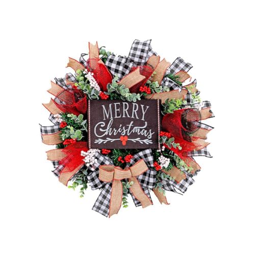 Jooehyer 17,7 Weihnachtskranz Xmas Türkranz Hängende Ornamente Fröhliche Weihnachtsdekoration für Zuhause Navidad Türanhänger von Jooehyer