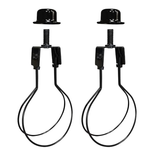 Jooehyer 2 Pack -Lampen -Farbton Harphalter Halten Sie Lampenschatten -Hardware An Ort und Stelle Federclip Enthält Final- und Lampenschirm -Leveller zum von Jooehyer