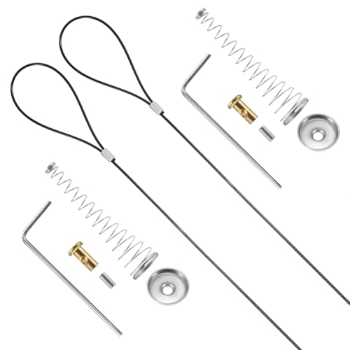 Jooehyer 2 Sets Torriegel-Kabelzugschnur, Verstellbarer Türriegelöffner mit, 2-6 für Metall- und Holzzäune im Garten von Jooehyer