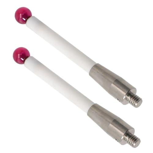 Jooehyer 2 Stk. 6mm Kugelspitze Keramikmesswellen für A 5000 3709 CMM 50mm Kontaktmesssonde Stylus CNC-Werkzeuge von Jooehyer