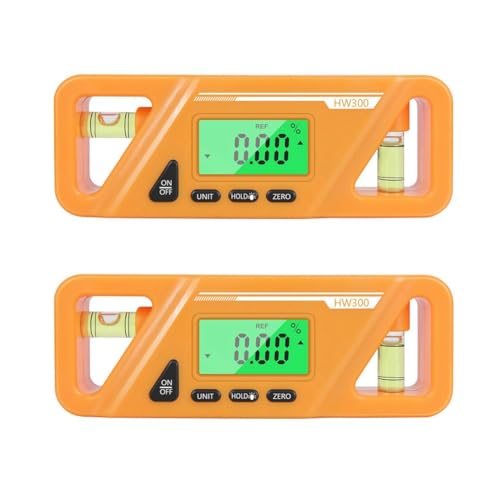 Jooehyer 2 Stück Digitaler Winkelmesser, Neigungsmesser, Neigungsmesser, Messneigungsmesser, 90-Grad-Digital-Neigungsmesser von Jooehyer