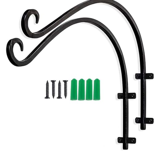 Jooehyer 2 Stück Robuste Pflanzenhalterung zum Aufhängen, 16 Große, Gebogene Wandhalterung für Den Außenbereich zum Aufhängen Von Blumenkörben, Vogelhäuschen Jooehyer 2 Stück Robuste Pflanzenhalterung zum Aufhängen, 16 Große, Gebogene Wandhalterung für Den Außenbereich zum Aufhängen Von Blumenkörben, Vogelhäuschen von Jooehyer