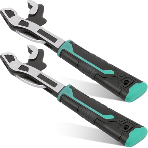Jooehyer 2 Stück Verstellbarer Rohrzange, Multifunktional, Selbsthemmend, 0,28"-0,6" (7-15mm), Auto von Jooehyer