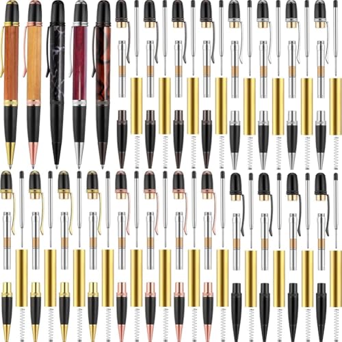 Jooehyer 20er Pack Woodturning Pen Kit Twist Kugelschreiber-Set mit Nachfüllung Aus Kupfer für DIY Klassenzubehör Als Geschenk für Schüler und von Jooehyer