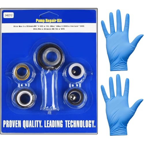 Jooehyer 248212 Pumpenreparaturkit Einschließlich Handschuhen für Max II 695 795 Linelazer 3900 Luftlos von Jooehyer