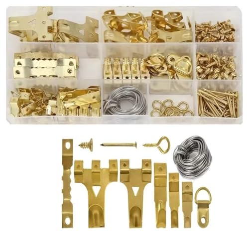 Jooehyer 282-Teiliger Fotohaken Aus Metall, Zubehör zum Aufhängen Von Fotorahmen, Mehrzweck-Uhr-Wandzeichnungs-Aufhänger-Set Jooehyer 282-Teiliger Fotohaken Aus Metall, Zubehör zum Aufhängen Von Fotorahmen, Mehrzweck-Uhr-Wandzeichnungs-Aufhänger-Set von Jooehyer