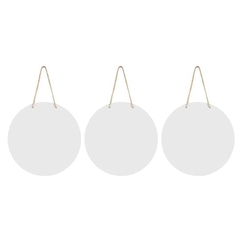 Jooehyer 3 Stück Türhänger-Rohlinge Aus Metall für Sublimation, 10 Runder, Unfertiger Türhänger mit Blankem Schild, Rohlinge für Dekorative Türhänger von Jooehyer