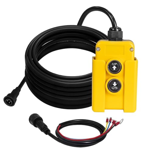 Jooehyer 4-Adriger Fernbedienungsschalter für Kippanhänger für Hydraulikpumpe 12 V DC für Hebewinde Kippmulde von Jooehyer
