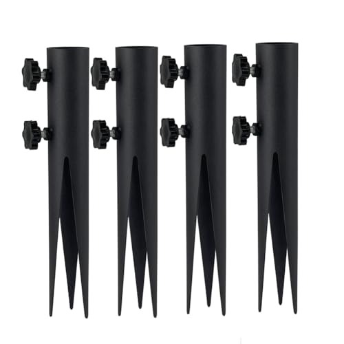 Jooehyer 4 PCS Stahl-Fackelstangen, Gartenstangen für Außenleuchten, Metall-Bodenspieß Ersatzstangen für Solarleuchten von Jooehyer