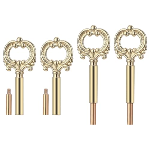 Jooehyer 4 Stück Goldener Lampendrehknopf zum ein-/Ausschalten für Leuchten und Ventilatoren mit 1/2-Verlängerungen, Einfacher Lampenschalterknopf von Jooehyer