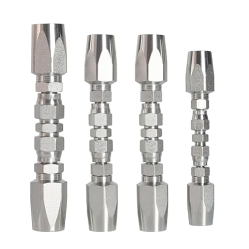 Jooehyer 4-Teiliges Reparaturset für Wiederverwendbare Hydraulikschlaucharmaturen, 1/2 3/4 Hydraulikschlaucharmaturen, Reparaturset für Hydraulikschläuche Vor Ort von Jooehyer