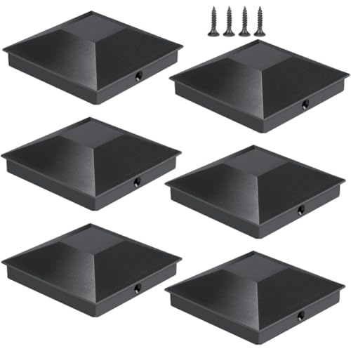Jooehyer 4x 4post Caps Black Wasserdicht Von UV-Vorgeschützten Postkappen für Postkappenabdeckungen Jooehyer 4x 4post Caps Black Wasserdicht Von UV-Vorgeschützten Postkappen für Postkappenabdeckungen von Jooehyer