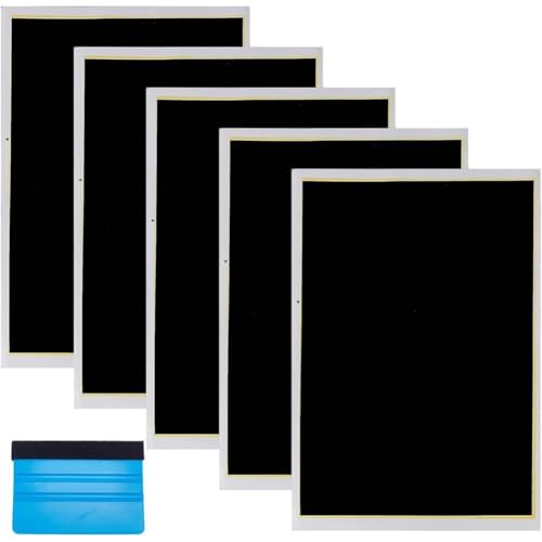 Jooehyer 5pcs Schwarzes Gravur -Markierungspapier mit 1 -PC -Schaber -Gravurpapier zum Schneiden und Gravieren Von Keramikglas und Gravieren von Jooehyer