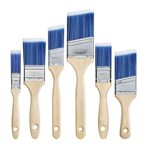 Jooehyer 6er-Pack Wandpinsel, Beizpinsel, Malerpinsel, Möbelpinsel, Pinsel zum Streichen Von Wänden von Jooehyer