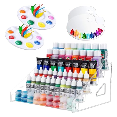 Jooehyer 7-Lagige Farbaufbewahrungsbox und Farbwanne, Farbaufbewahrung, Farbflaschen-Aufbewahrungsbox, Farbtubenregal, Nagellack-Aufbewahrungsbox von Jooehyer