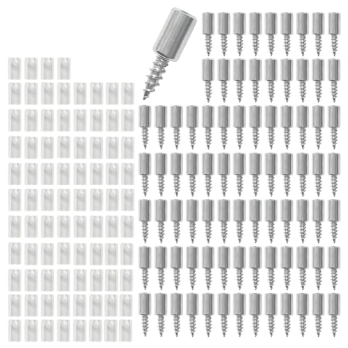 Jooehyer 84 Stück Selbstschneidende Schrauben, Schrank-Laminat-Stützregalstifte für Regale, Holzküchenschränke, Bücherregale, Kleiderschränke Jooehyer 84 Stück Selbstschneidende Schrauben, Schrank-Laminat-Stützregalstifte für Regale, Holzküchenschränke, Bücherregale, Kleiderschränke von Jooehyer