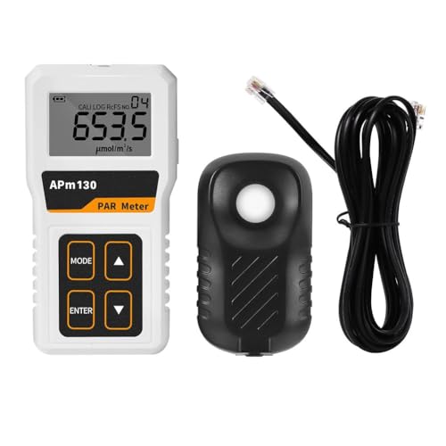 Jooehyer APM130 Digitales Lichtenergiemessgerät PPFD-Messgerät Quanten Hochpräziser Lichtintensitätstester PPFD-Messgerät für Pflanzen-Gewächshaus von Jooehyer