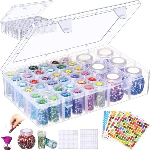 Jooehyer Aufbewahrungsbox für Diamantmalerei mit 42 Aufbewahrungsboxen mit Perlengitter für die Aufbewahrung Von Schmuckperlen zum Selbermachen Von Diamantkunsthandwerk Jooehyer Aufbewahrungsbox für Diamantmalerei mit 42 Aufbewahrungsboxen mit Perlengitter für die Aufbewahrung Von Schmuckperlen zum Selbermachen Von Diamantkunsthandwerk von Jooehyer