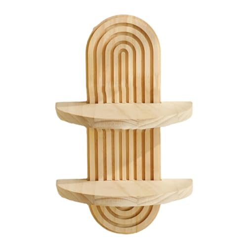 Jooehyer B?hmisches Ovales Wandregal Aus Massivholz mit Gewinde, Wandmontage Aus f¨¹r die Wohnzimmerdekoration A von Jooehyer