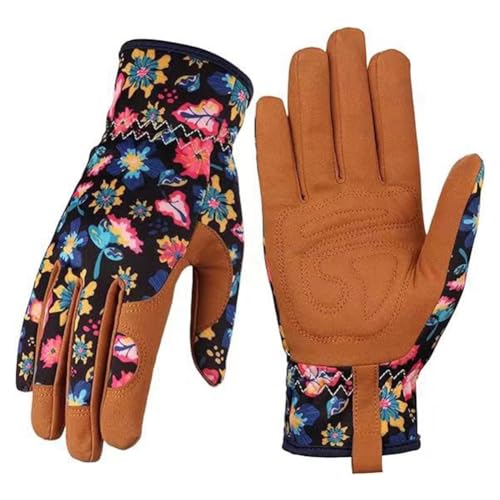 Jooehyer Bedruckte Durchstichfeste Gartenhandschuhe, Arbeitshandschuhe, Gartenhandschuhe, Geschenke C von Jooehyer