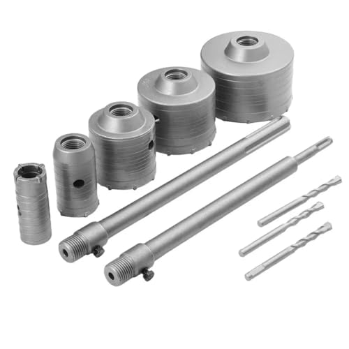 Jooehyer Beton-Lochsägen-Set, 10-Teilig, Bohrkernbohrer für Ziegel, Schlagfeste, Tragbare Mauerwerks-Lochsäge für Abwasser-Betonwände Jooehyer Beton-Lochsägen-Set, 10-Teilig, Bohrkernbohrer für Ziegel, Schlagfeste, Tragbare Mauerwerks-Lochsäge für Abwasser-Betonwände von Jooehyer