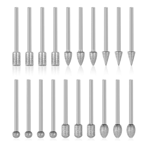 Jooehyer Bohrer Schleifbit Set 20 Stk. Steingravur Werkzeug Set mit 1/8 Schaft für Gravur, Glass, Schmuck Jooehyer Bohrer Schleifbit Set 20 Stk. Steingravur Werkzeug Set mit 1/8 Schaft für Gravur, Glass, Schmuck von Jooehyer