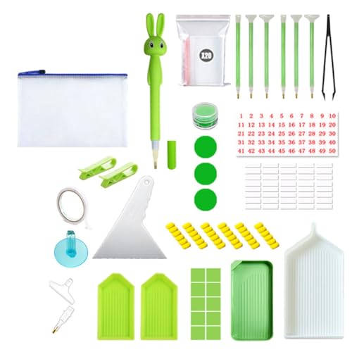 Jooehyer DIY-Malerei, Neuer Diamant-Punktstift, Schnellklebewerkzeug-Set, Grün von Jooehyer