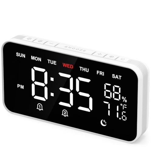 Jooehyer Digitaler F¨¹rs Schlafzimmer, Lauter f¨¹r Tiefschl?fer, Temperatur- und Feuchtigkeitserkennung, Gro?es Display Jooehyer Digitaler F¨¹rs Schlafzimmer, Lauter f¨¹r Tiefschl?fer, Temperatur- und Feuchtigkeitserkennung, Gro?es Display von Jooehyer