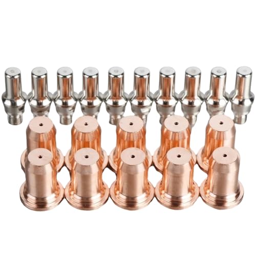 Jooehyer Elektrode 52582 Düse 51313p 20pcs -60 PT-60-40 PT40 FIT PLASMA Cutter Taschenlampe Verbrauchsmaterial Düse 1,0 mm (50a) von Jooehyer