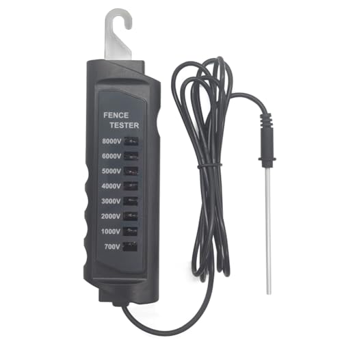 Jooehyer FT-891 Elektrozauntester 700-8000 V Elektronischer Zaunimpulsspannungsdetektor Ultimative für Pferde, Milchvieh, Wildtiere von Jooehyer