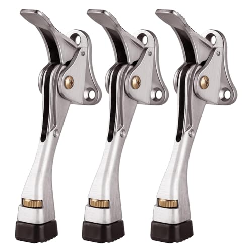 Jooehyer Fußtürstopper, Automatischer Fußtürstopper, Unsichtbar, Verstellbar, Beweglich, Antikollisionsbremse, 4, 3 Stück von Jooehyer