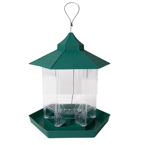 Jooehyer Futterspender f¨¹r Wildv?Gel, Pavillon, Futterspender f¨¹r V?Gel, Futternapf, Gro?e Kapazit?t, Aufh?ngestation mit 6 Futter?ffnungen f¨¹r Den Garten A von Jooehyer