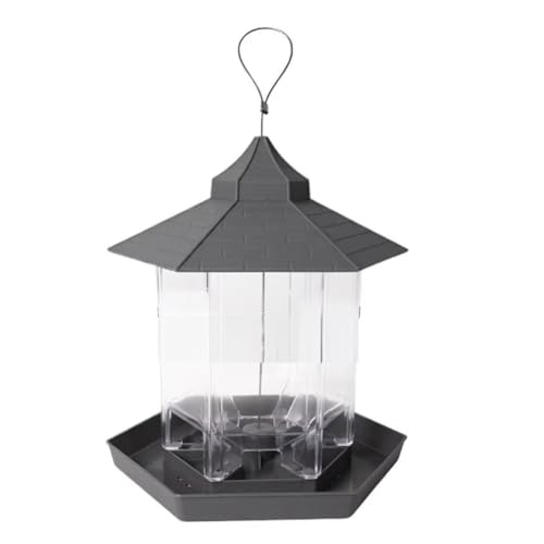Jooehyer Futterspender f¨¹r Wildv?Gel, Pavillon, Futterspender f¨¹r V?Gel, Futternapf, Gro?e Kapazit?t, Aufh?ngestation mit 6 Futter?ffnungen f¨¹r Den Garten B von Jooehyer
